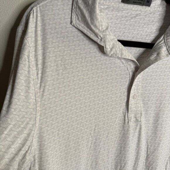 G/FORE Men's Medium Activewear Polo Shirt Short Sleeve Patterned‎ Golf Casual - Picture 3 of 5
